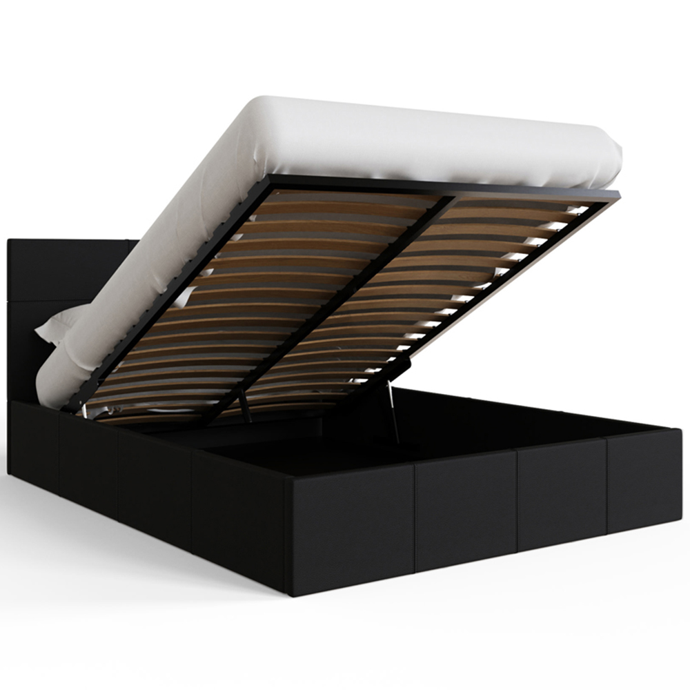 GFW Small Double Black End Lift Ottoman Bed Image 7