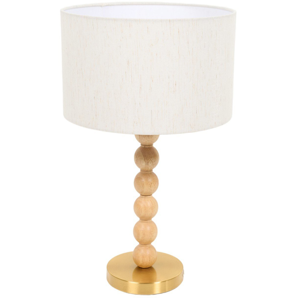 Ellis Wood Effect Table Lamp Natural Image 4