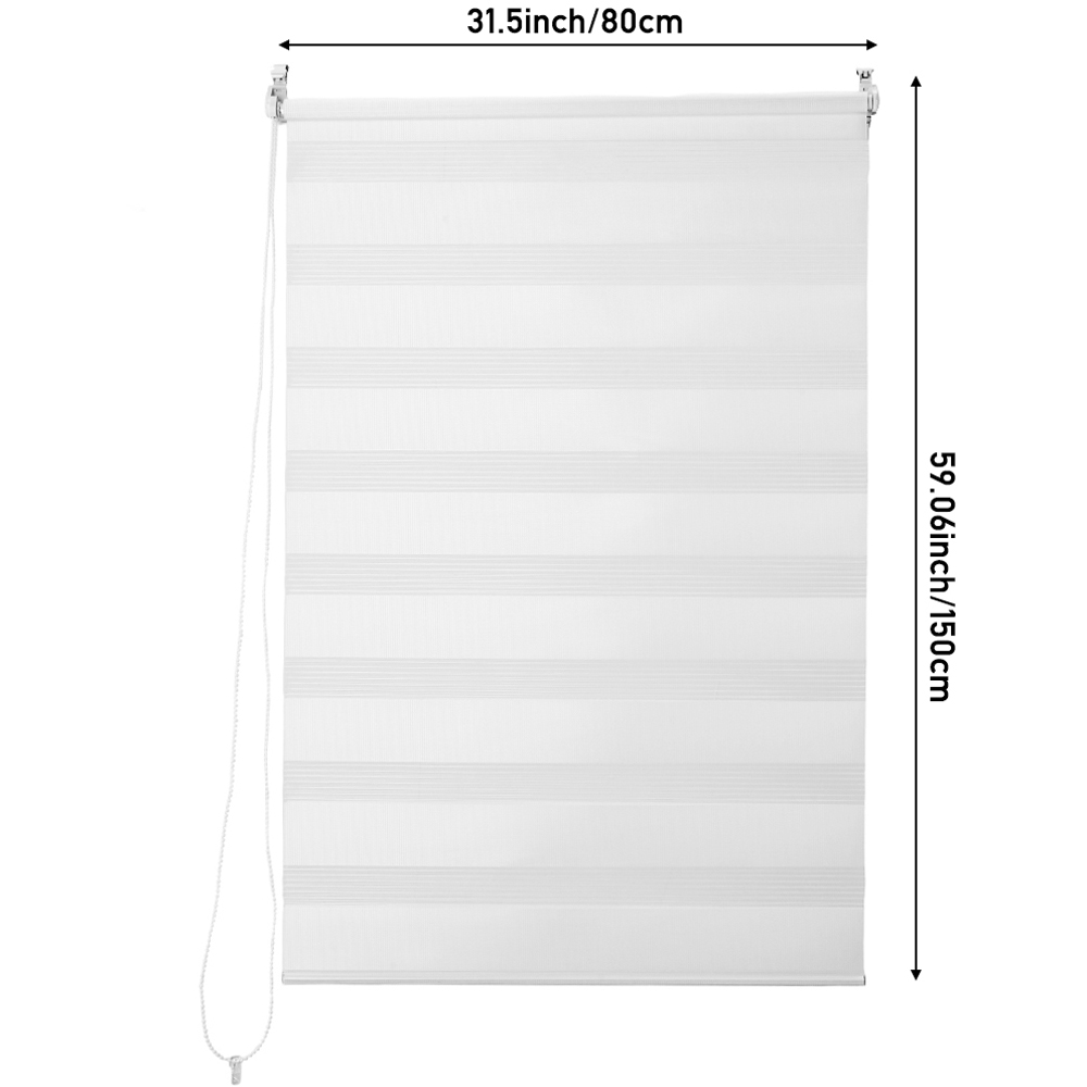 Living and Home Zebra Roller Blind White 80 x 150cm Image 8