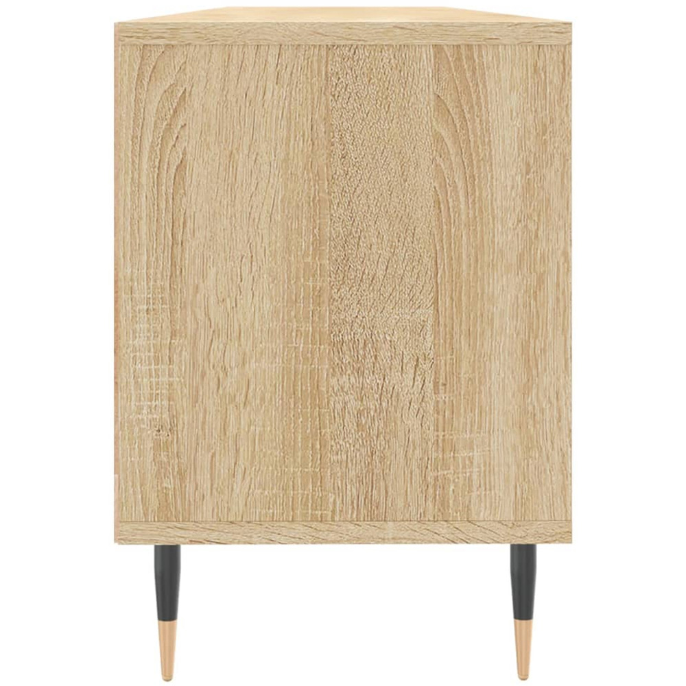 vidaXL 3 Door 3 Shelf Sonoma Oak Wide TV Cabinet Image 7