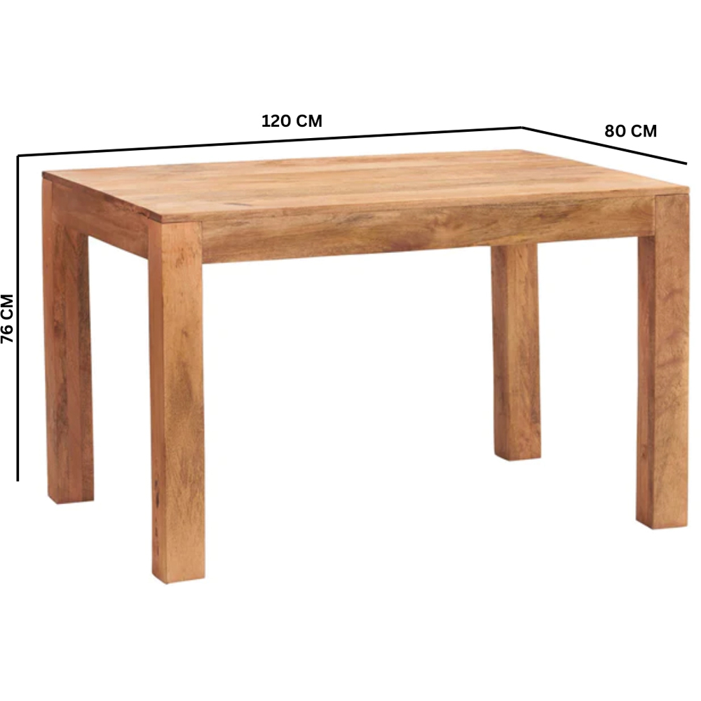 Brooklyn Napoli Toko 4 Seater Dining Set Light Mango Image 4