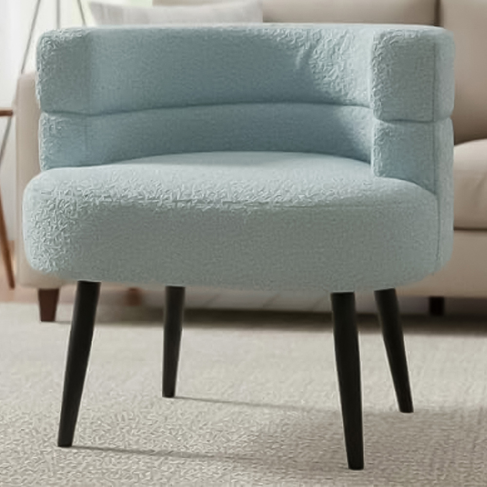 Alivio Blue Sherpa Sofa Chair Image 1