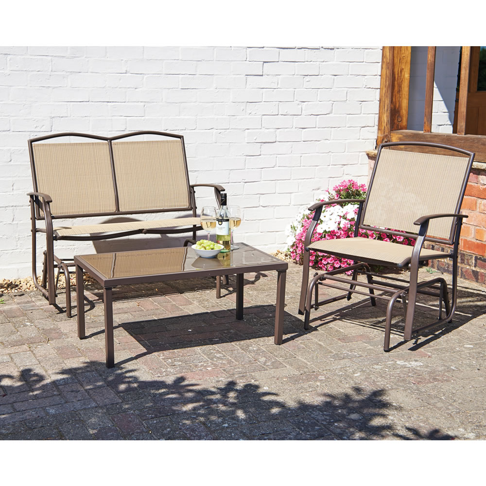 Greenhurst Low Level Garden Glider Table Wilko