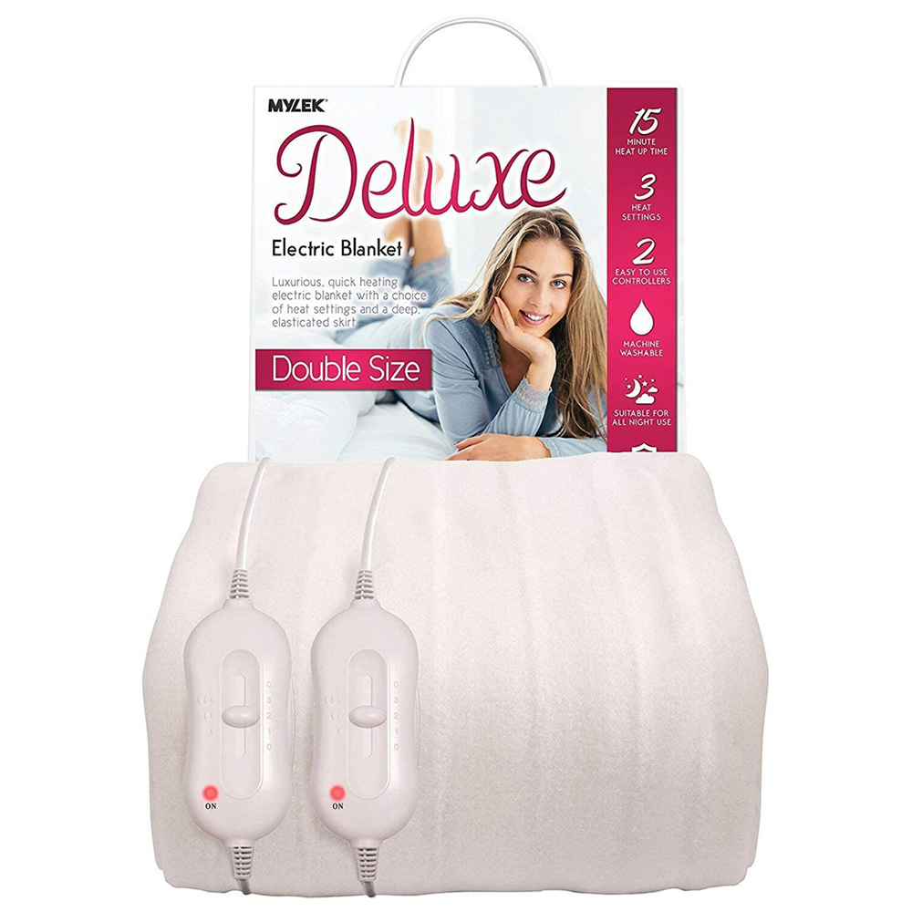 MYLEK Double Electric Fitted Blanket 190 x 137cm Image 4