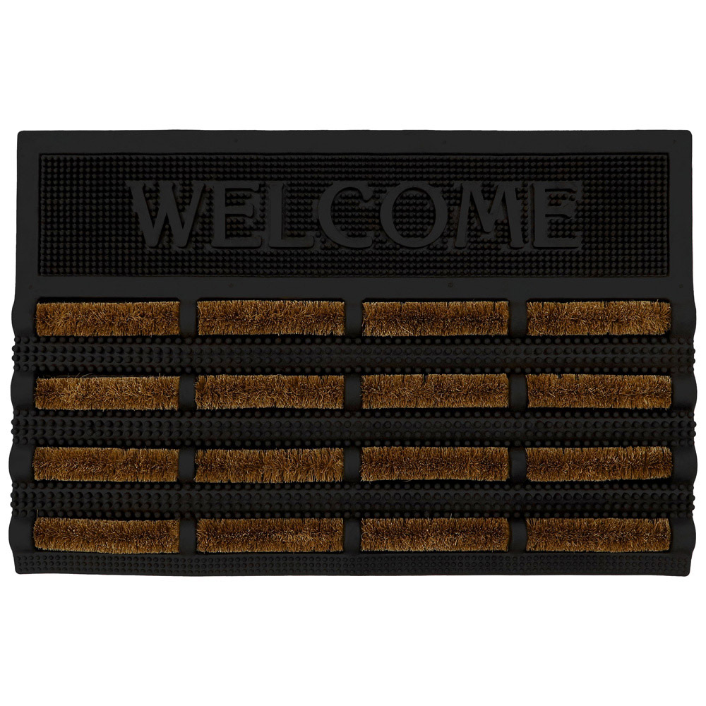 JVL Nimbus Welcome Scraper Doormat 40 x 60cm Image 1