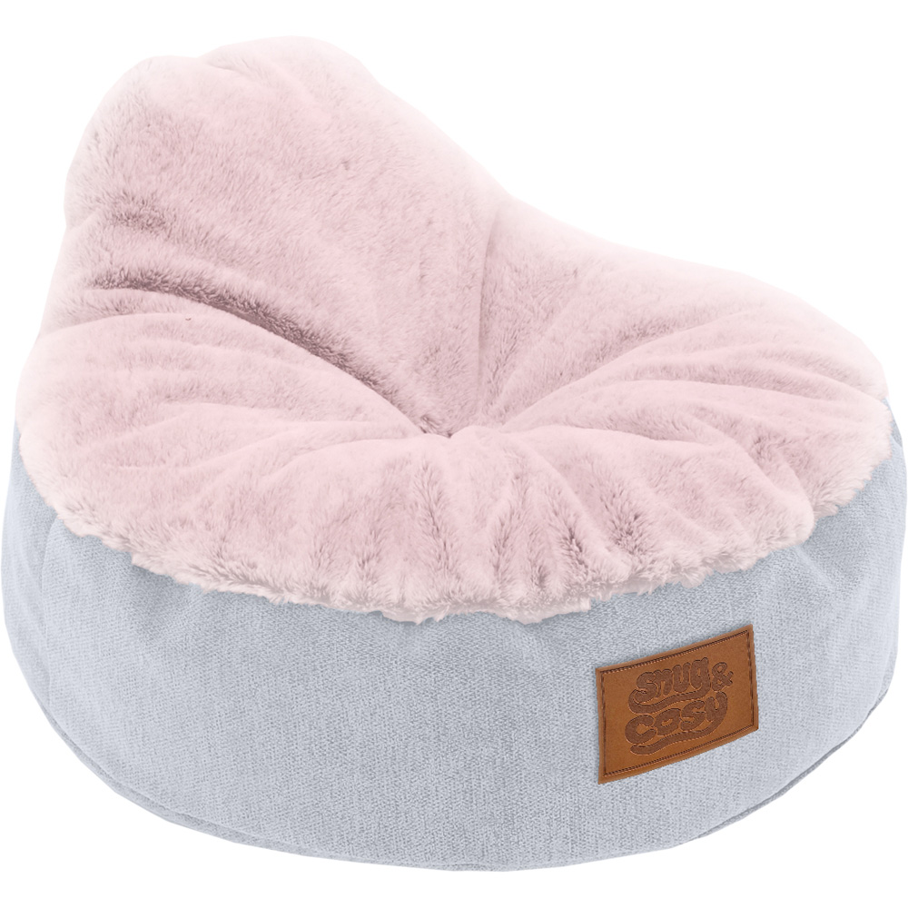 Snug & Cosy Lazy Large Pink Dog Sofa Bed Image 1