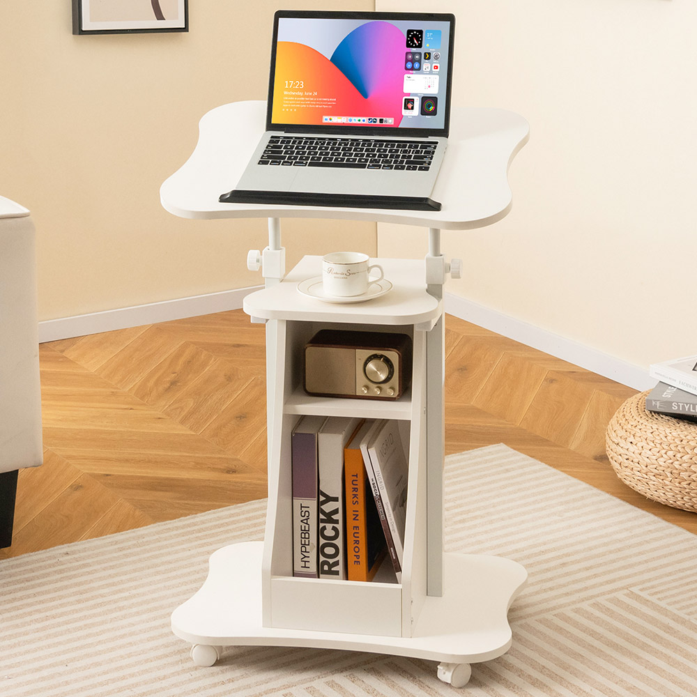 Portable laptop desk on wheels discount