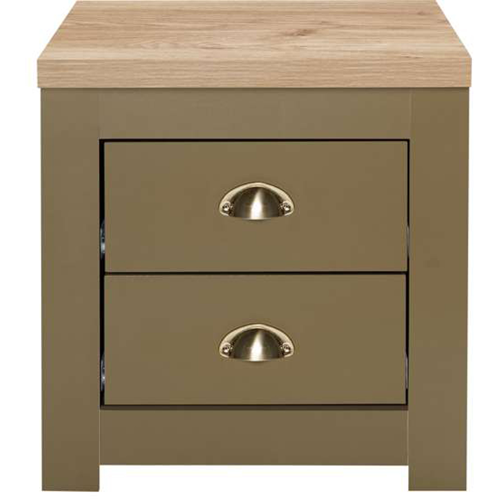Birlea Highgate 2 Drawer Oak Bedside Table Image 2