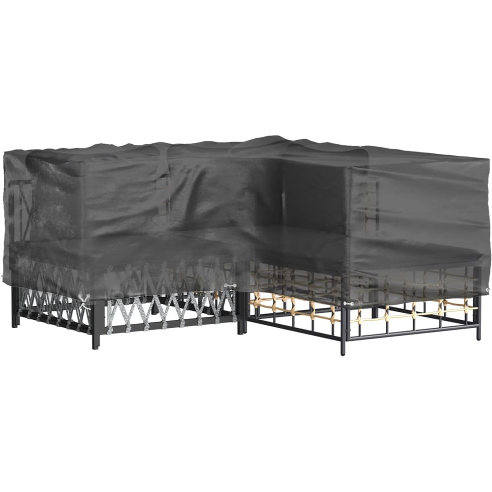 Walplus Black Eyelet Garden Furniture Cover with 12 Eyelets 70 x 185 x 185cm Image 8