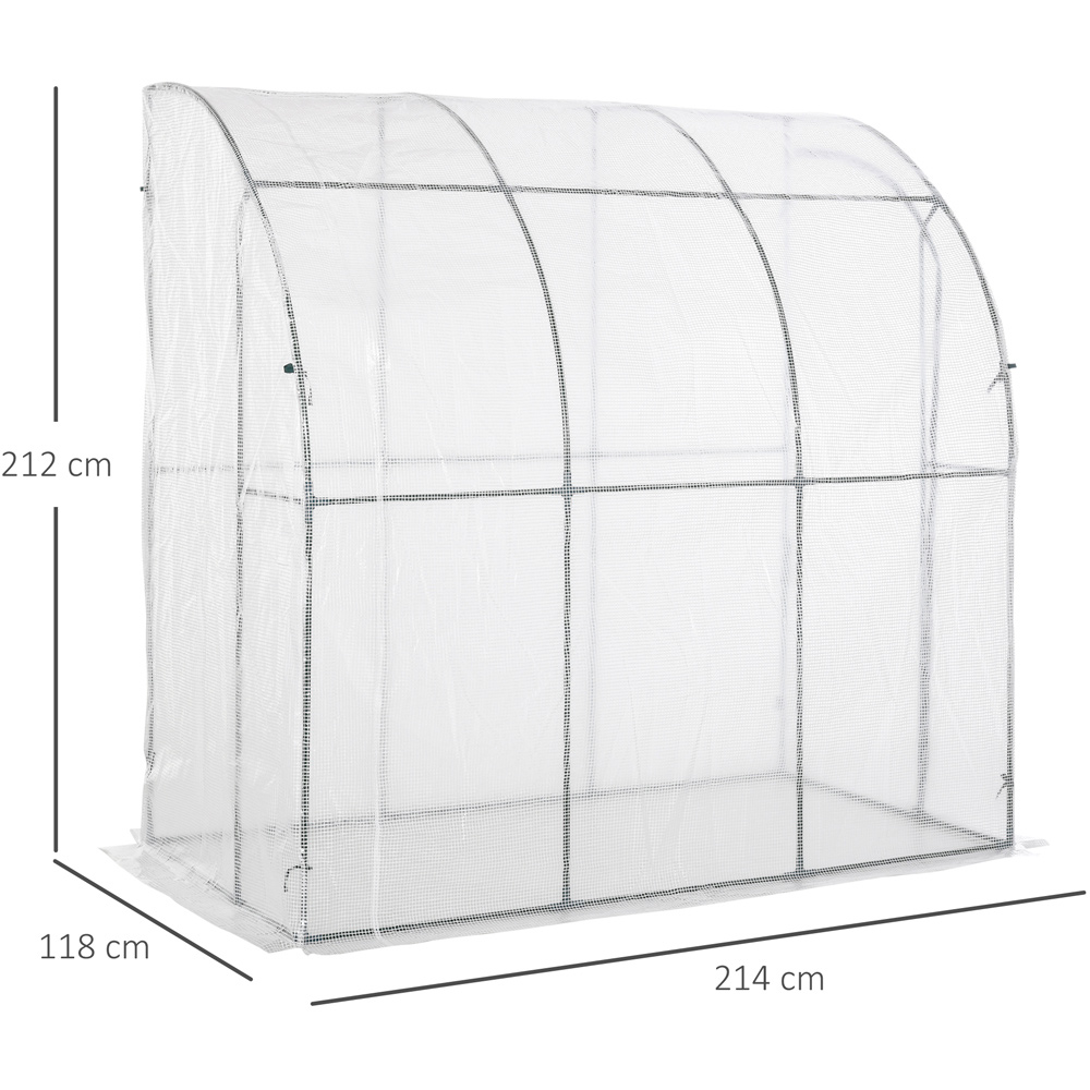 Outsunny White Steel 4 x 7ft Medium Vegetable Greenhouse Image 7