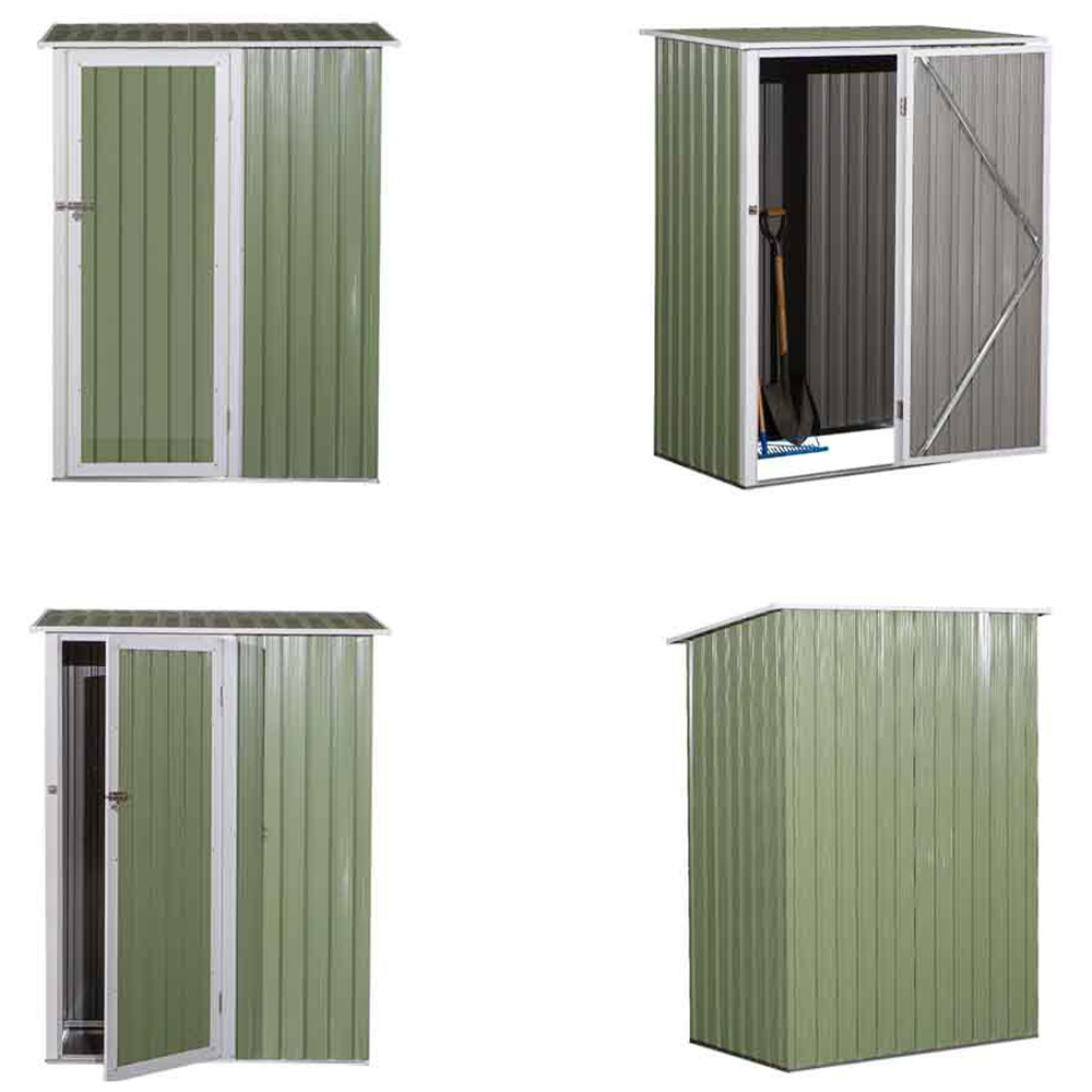 Outsunny Light Green Metal Storage Shed 1.86 x 1.43 x 0.89m Image 6