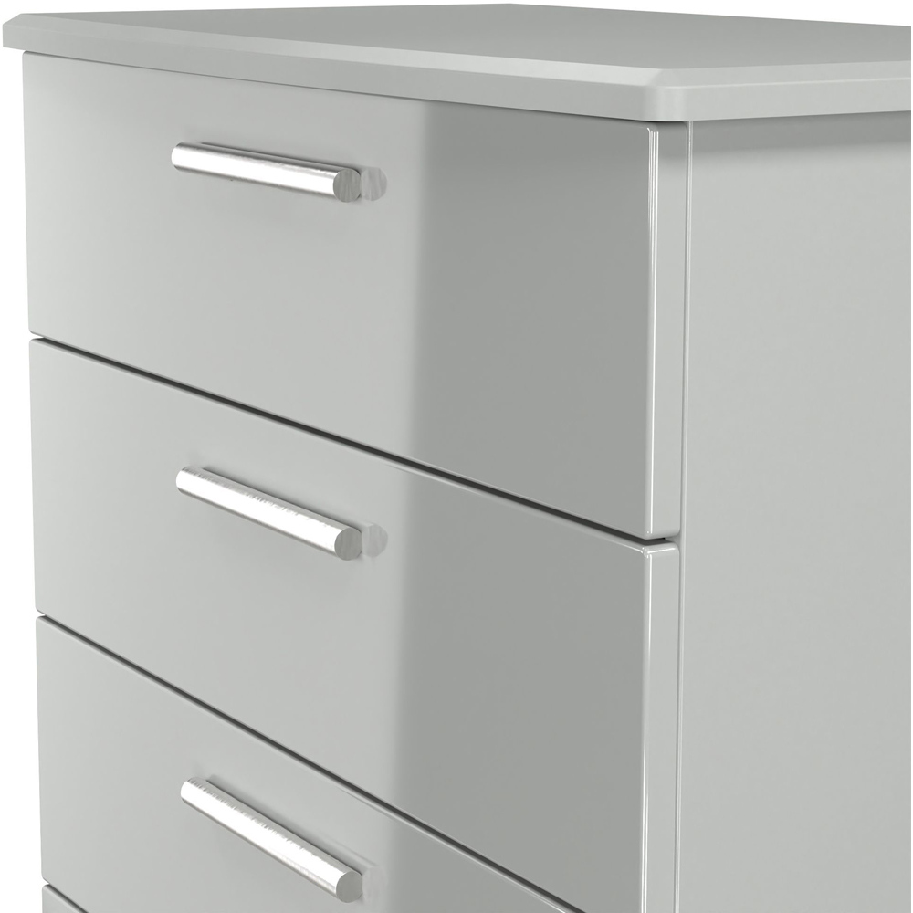 Crowndale Knightsbridge 4 Drawer Grey Gloss and Dusk Grey Chest of Drawers Ready Assembled Image 5