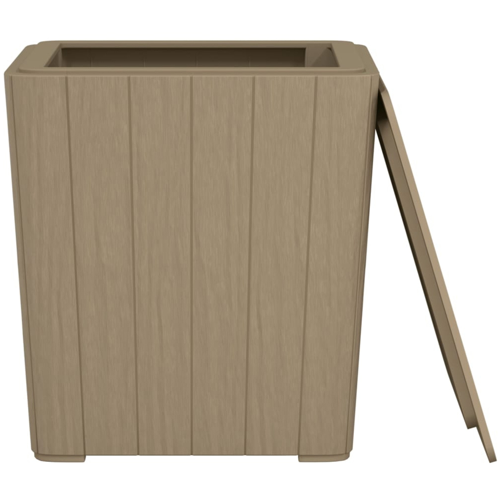 vidaXL Brown Garden Side Table with Storage and Removable Lid Image 3