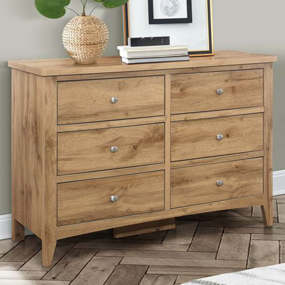 Hampstead 6 Drawer Wooden Chest of Drawers Image 1