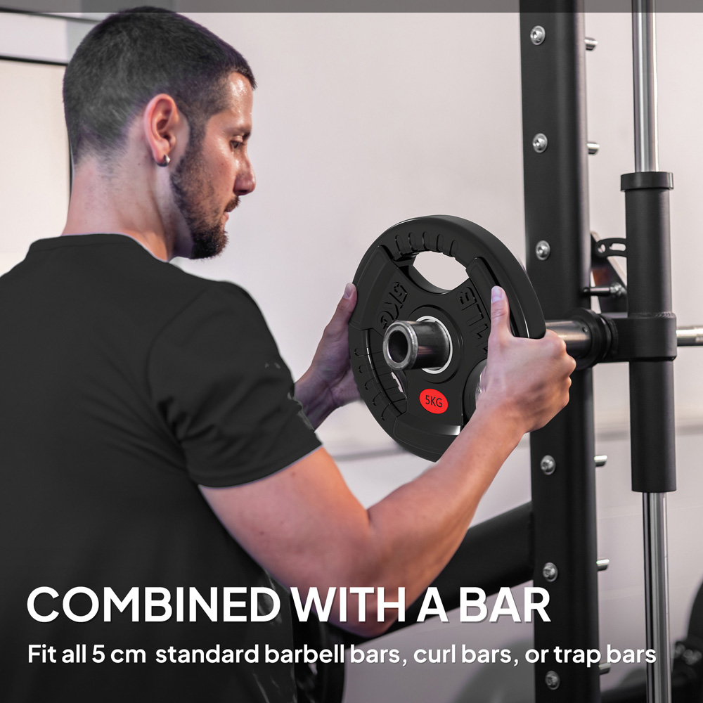 SPORTNOW Olympic Tri-Grip Weight Plates 5kg 2 Pack Image 4