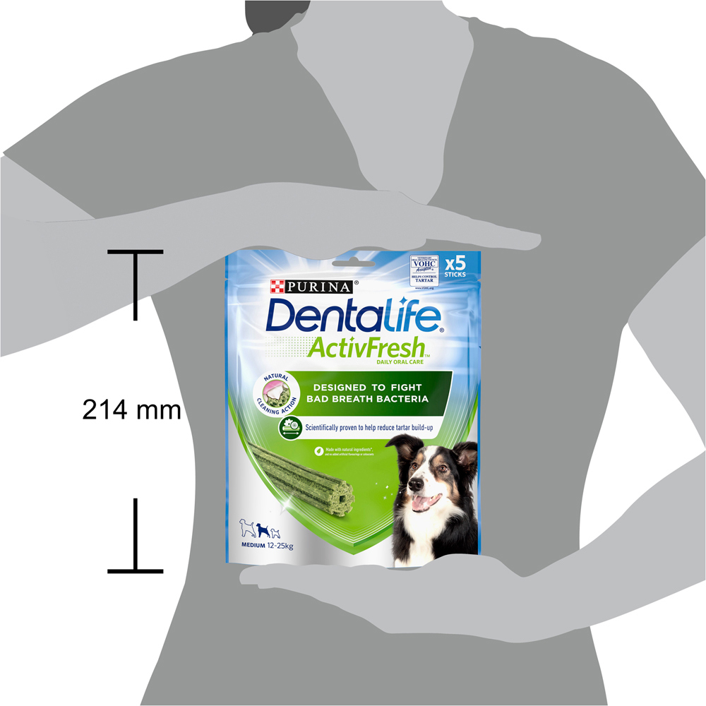 Purina Dentalife ActivFresh Medium Dog Sticks 5 Pack Image 8