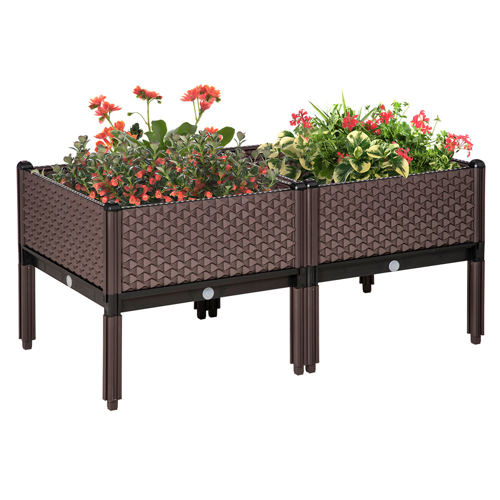 Outsunny Set of 2 Garden Raised Bed Image 1