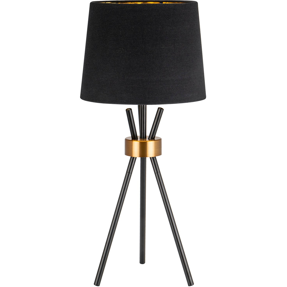 Camden Black and Gold Tripod Table Lamp Image 1