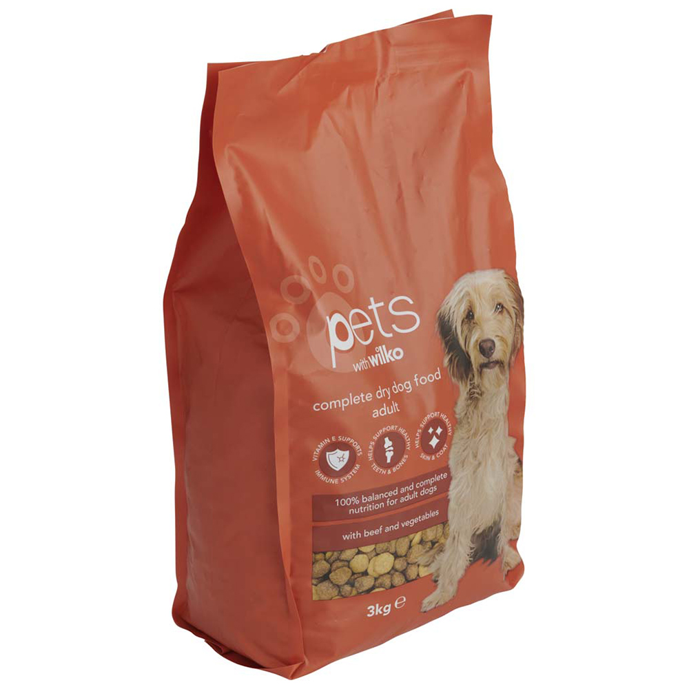 Wilko Adult Dog Beef and Vegetable Dry Dog Food 3kg Image 2