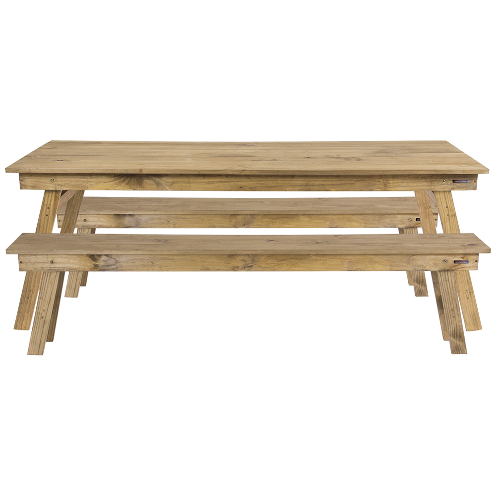 Tramontina Pine Wood 3 Piece Folding Dining Set Image 4