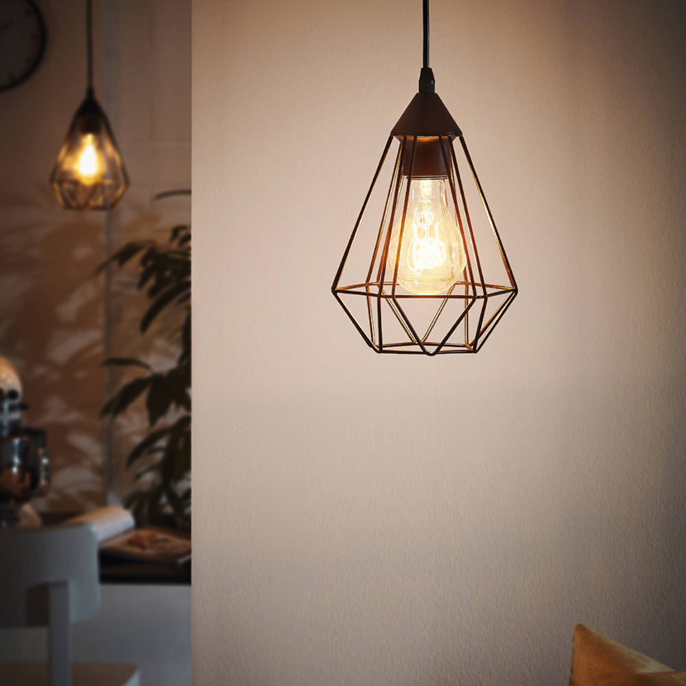 EGLO Tarbes Black Geo Pendant Light Image 2