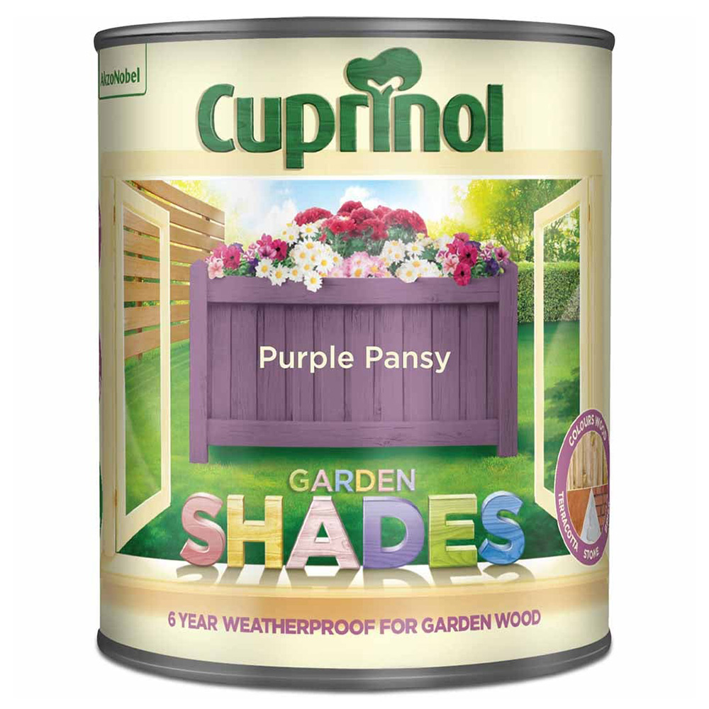 Cuprinol Garden Shades Purple Pansy Exterior Paint 1L Image 3