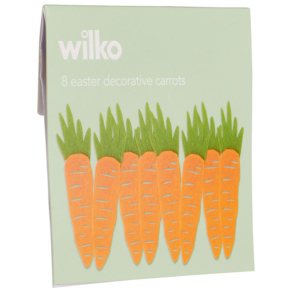 Wilko Easter Decorative Felt Carrots 8 Pack Image 4