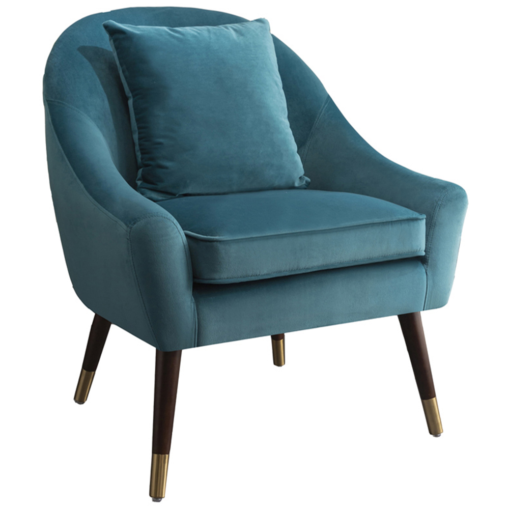 Artemis Home Octavia Teal Velvet Accent Chair Image 2