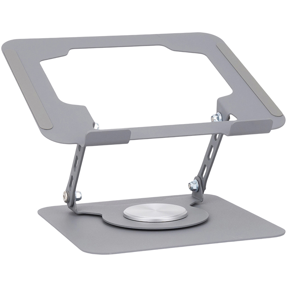 Living and Home Grey Adjustable Laptop Stand with Rotating Dual Arm Image 1