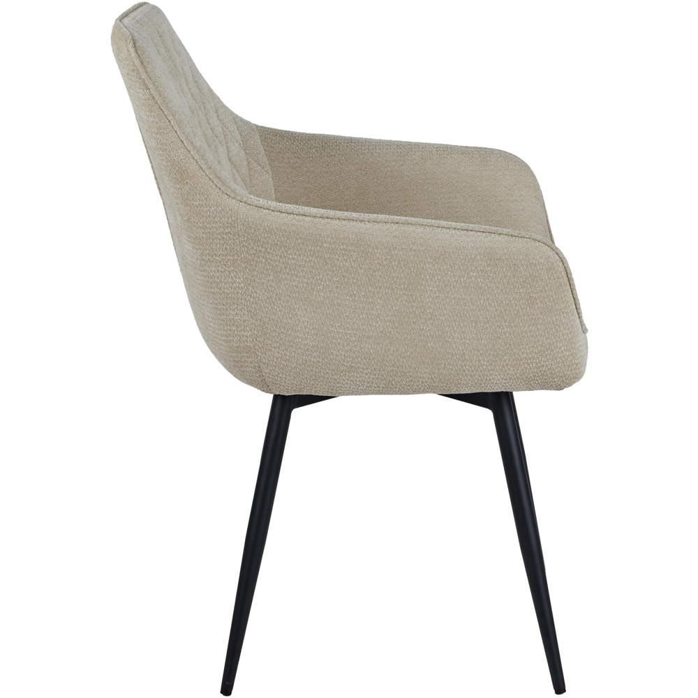 Portland Axton Beige Fabric Dining Chair Image 3