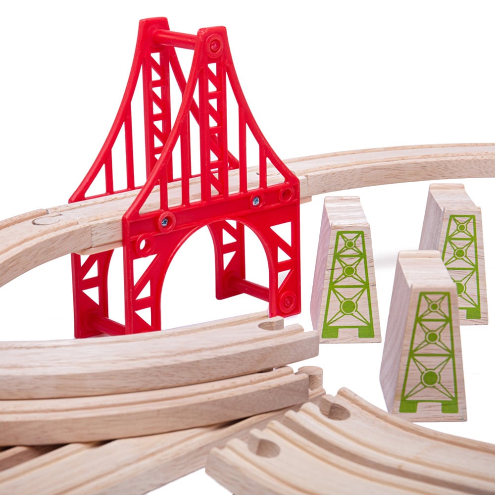 Bigjigs Rail 18-Piece Bridge Expansion Set Image 6