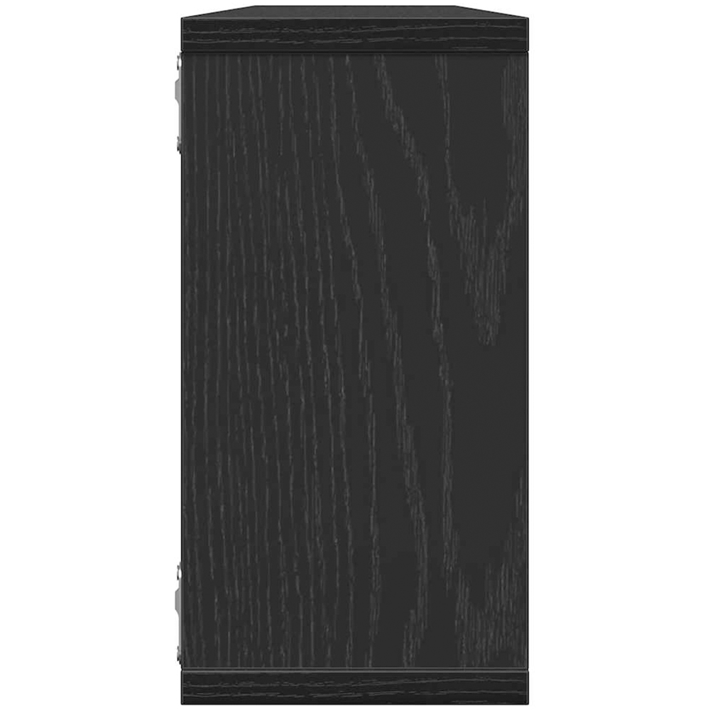 vidaXL 100 x 15 x 30cm Set of 4 Black Cube Wall Shelf Image 6