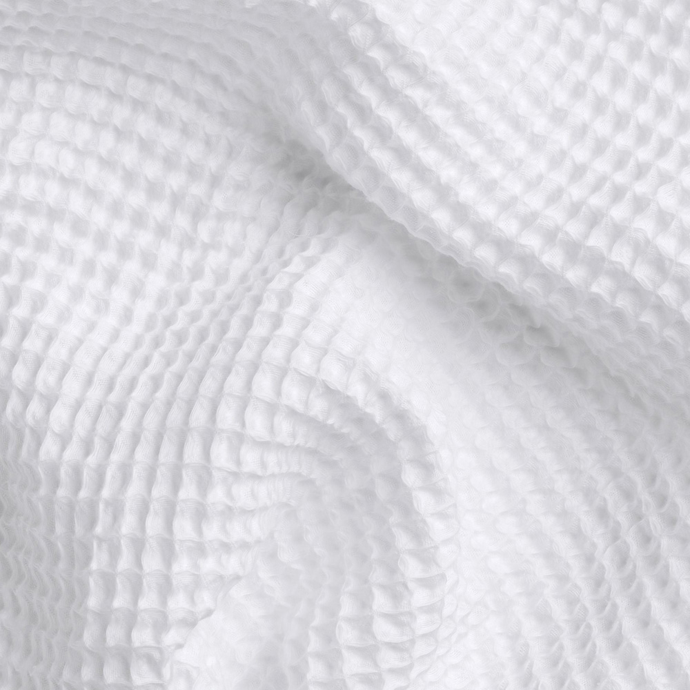 Allure Bath Fashions Large to Extra Large White Waffle Kimono Bathrobe Image 4