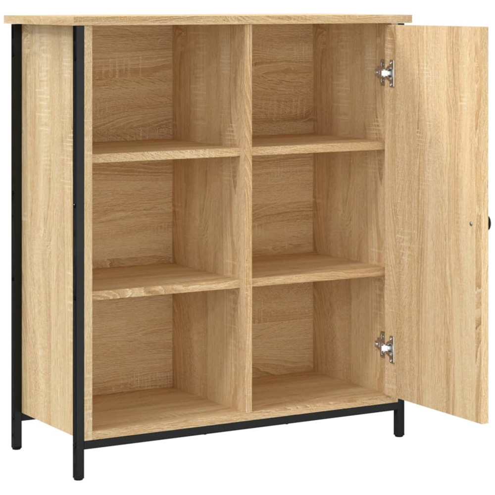 vidaXL Single Door 3 Shelf Sonoma Oak Sideboard Image 5