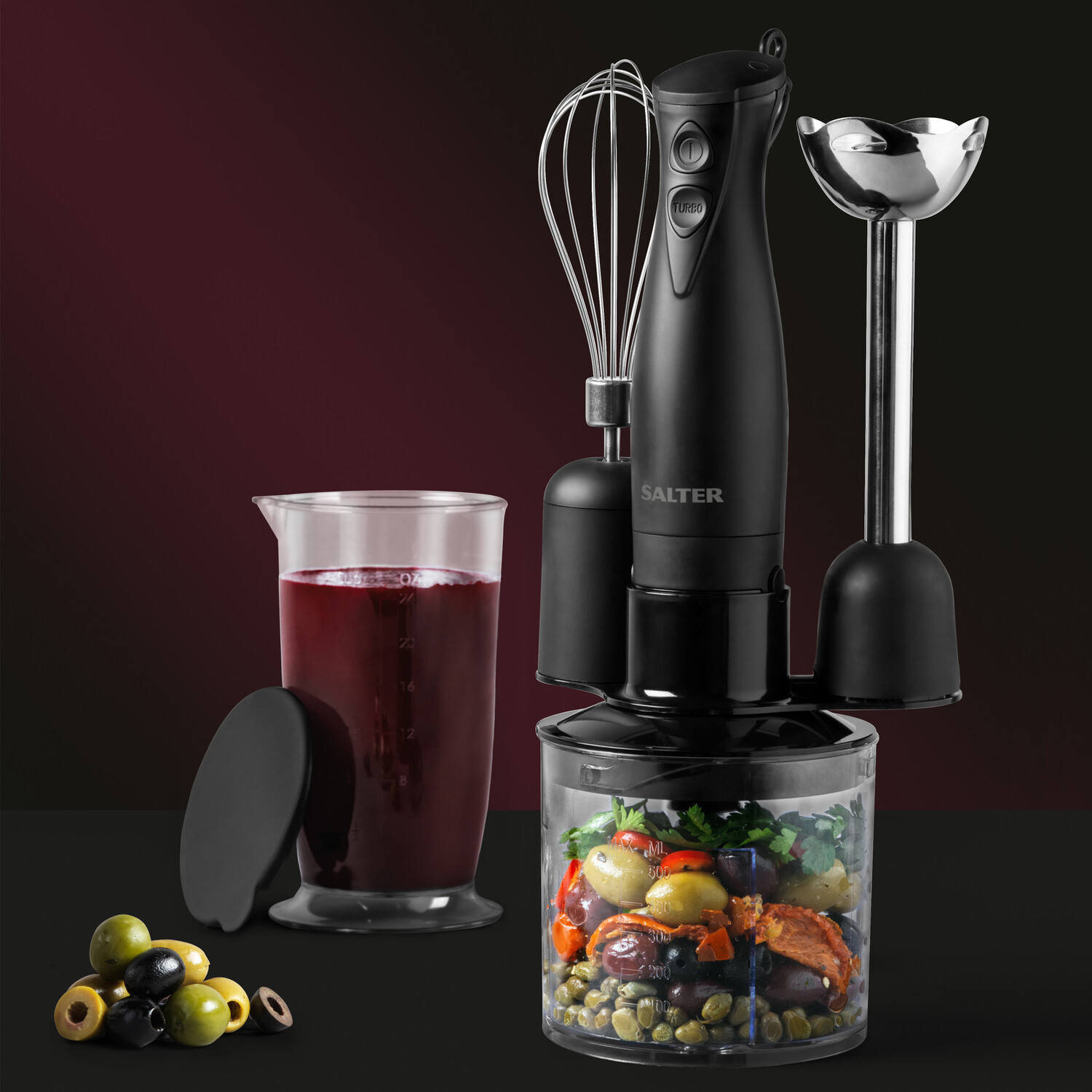 Salter Kuro 3 in 1 Blender Set - Black Image 2