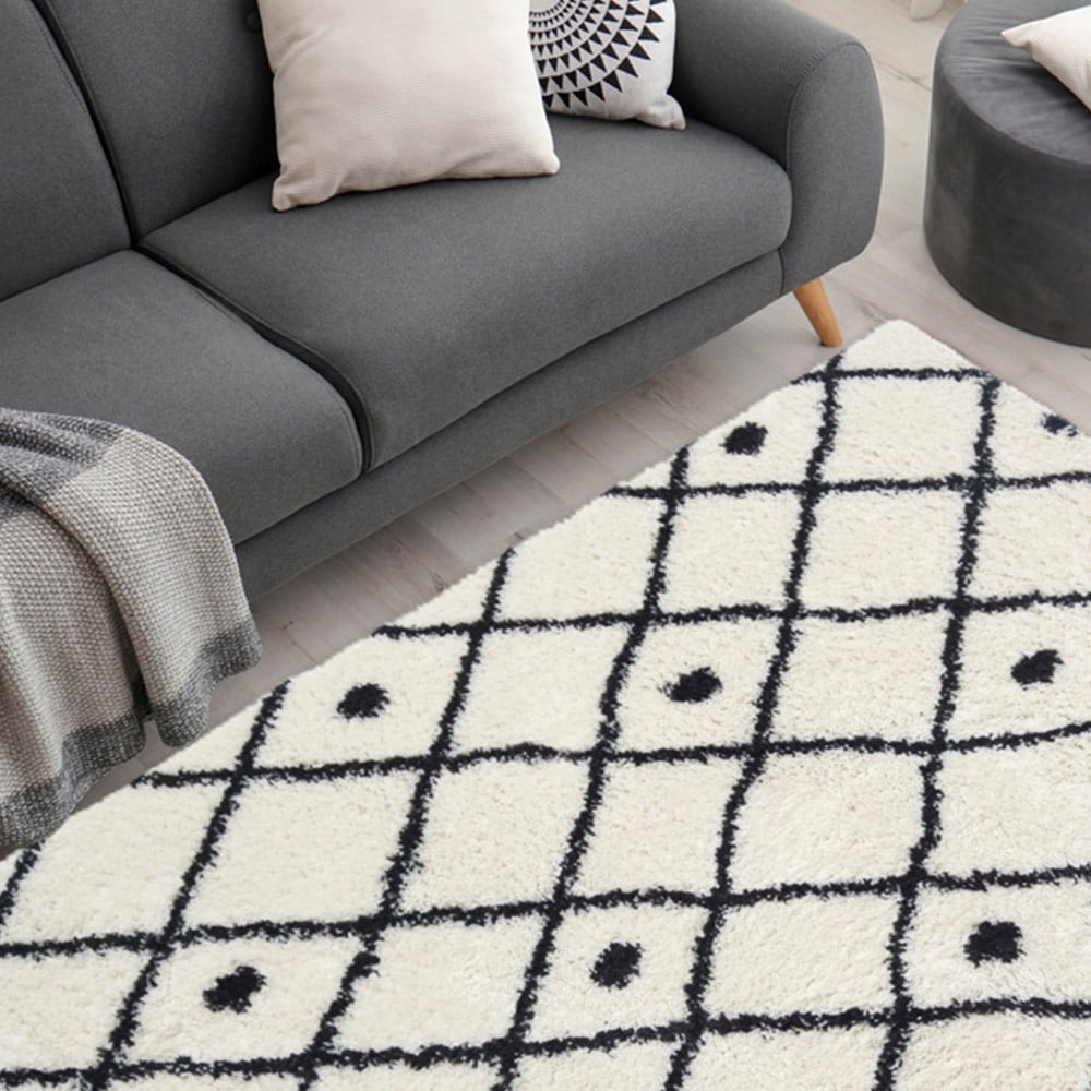 Homemaker White Snug Nomadic Shaggy Rug 160 x 230cm Image 2