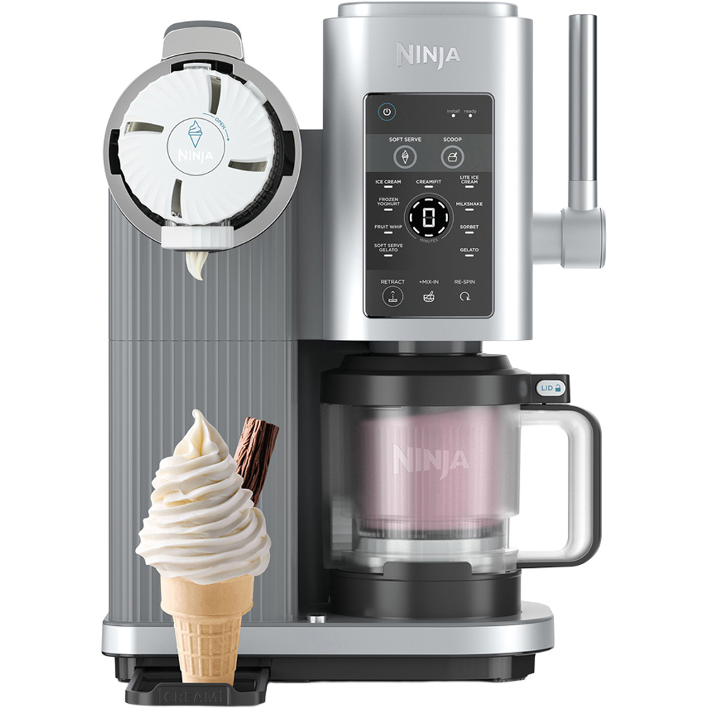 Ninja Swirl by CREAMi NC701UK 13-in-1 Silver and Black Soft Serve and Ice Cream Maker Image 2