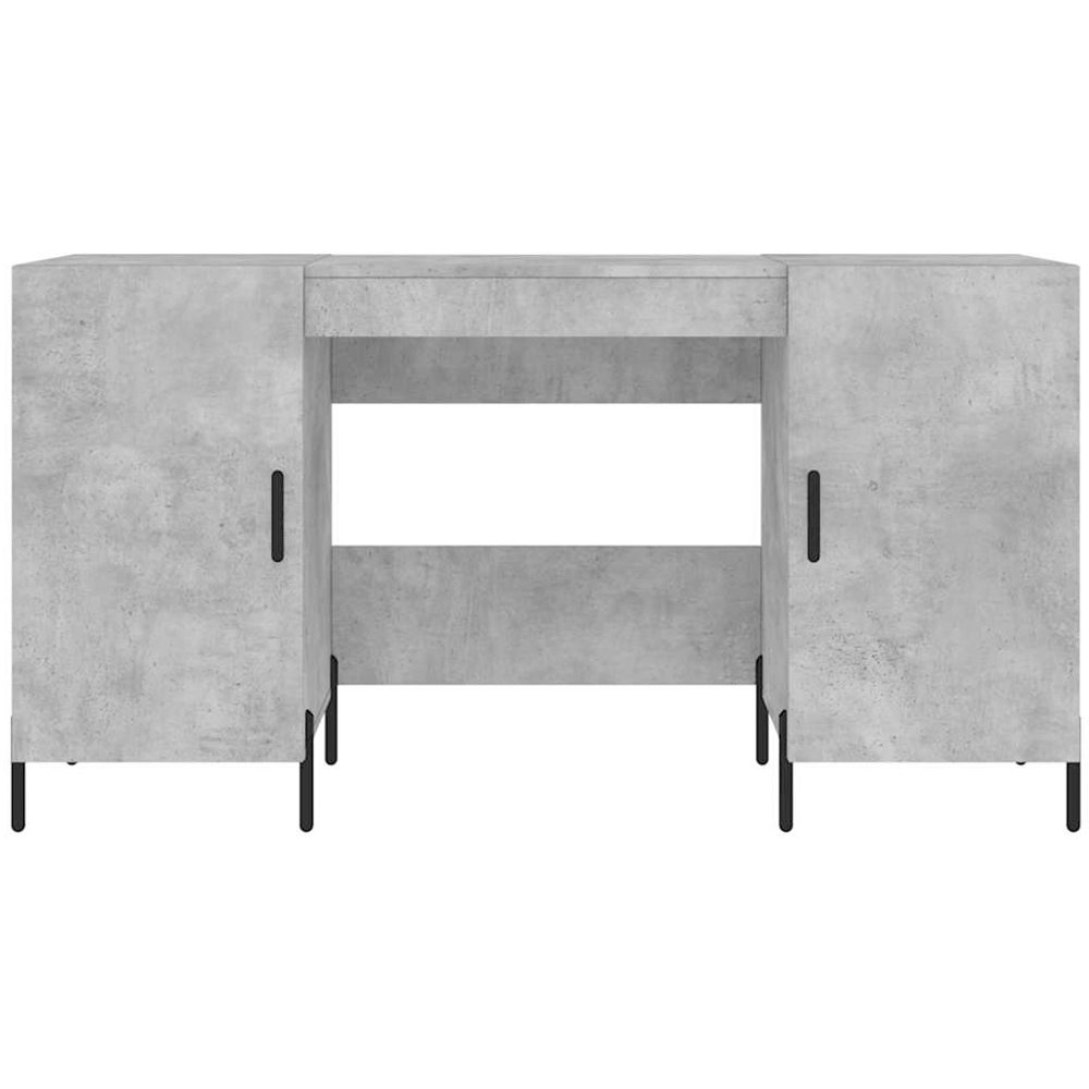 vidaXL 2 Door Computer Desk Concrete Grey Image 5