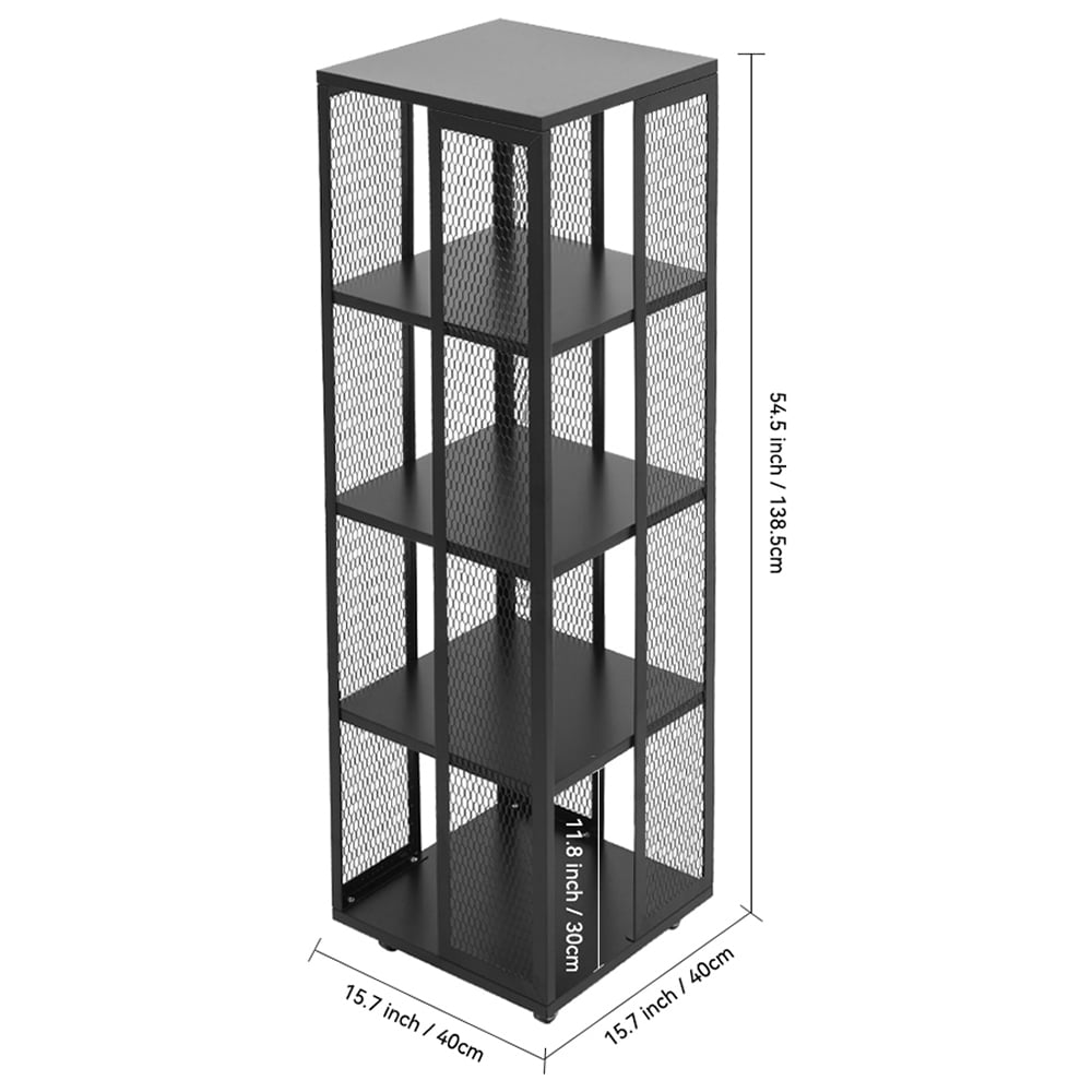 H&O Direct 4 Shelf Metal Storage Rack with Braked Wheels Image 6