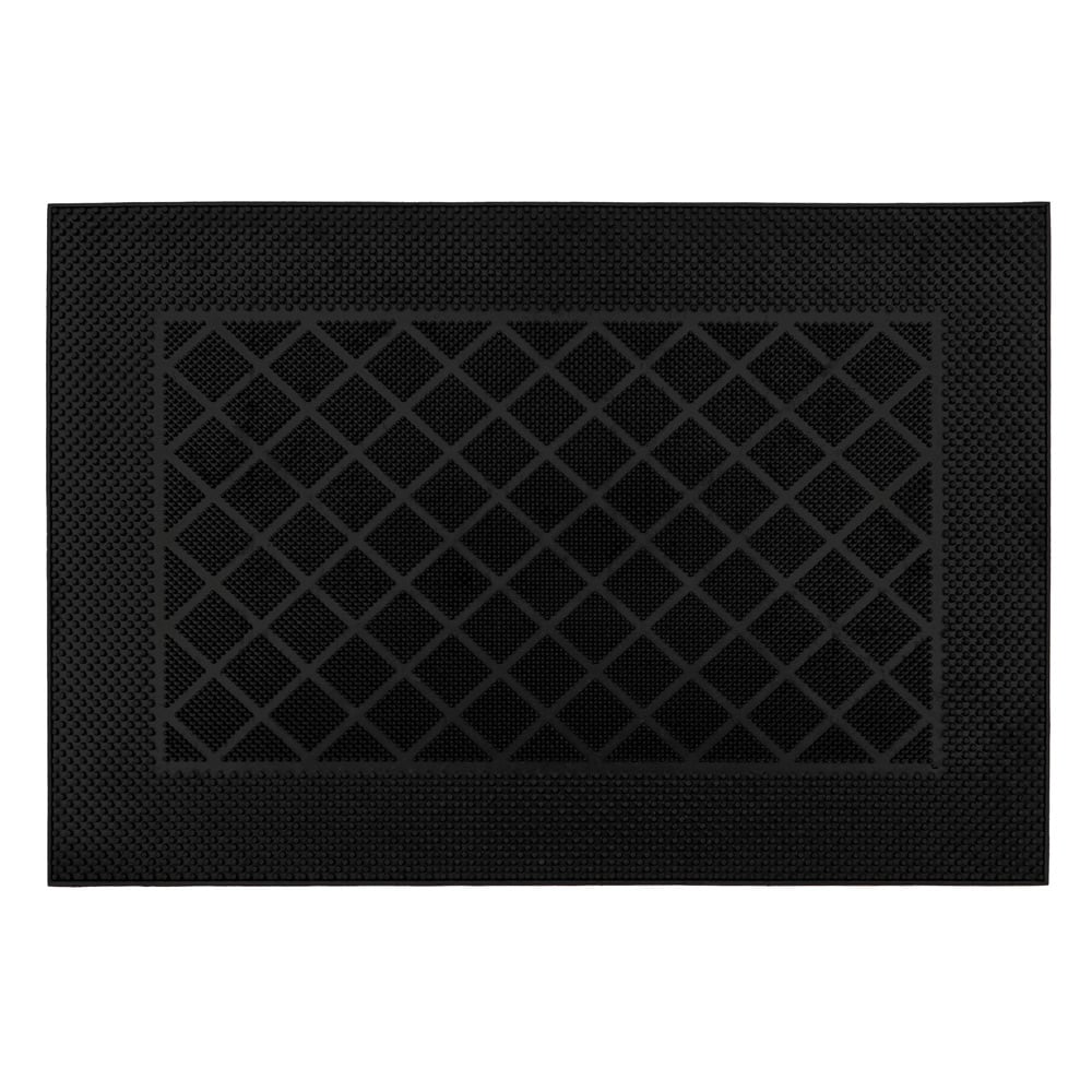 JVL Harlequin Rubber Scraper Doormat 40 x 60cm Image 1