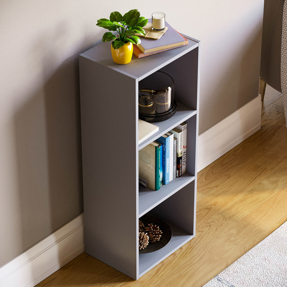 Vida Designs Oxford 3 Cube Grey Bookcase Image 4