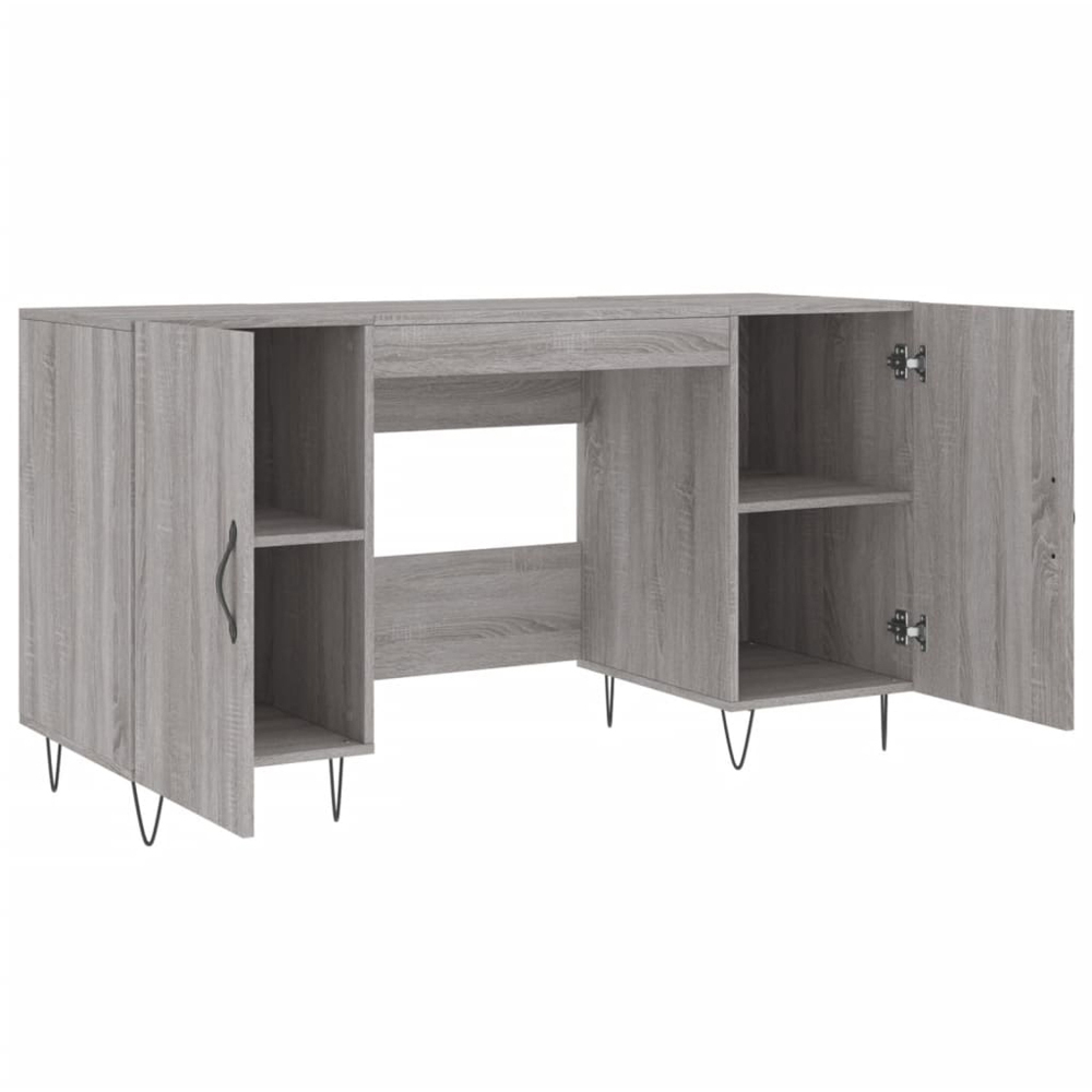 vidaXL 2 Door Computer Desk Grey Sonoma Image 5