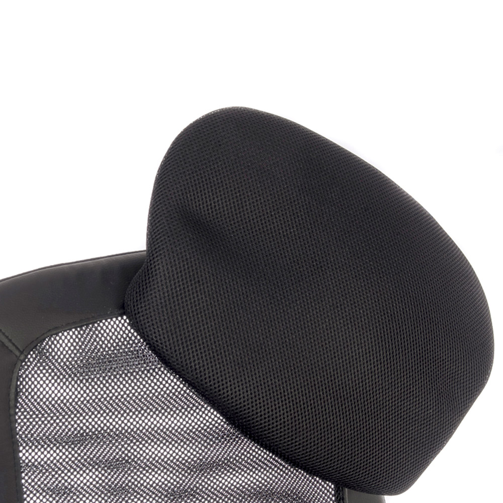 Teknik Black Mesh Swivel Curved Office Chair Image 6
