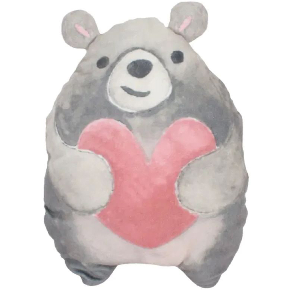 Dream Paws Brown Anxiety Reducing Plush Dog Bed with Bear Toy Image 2