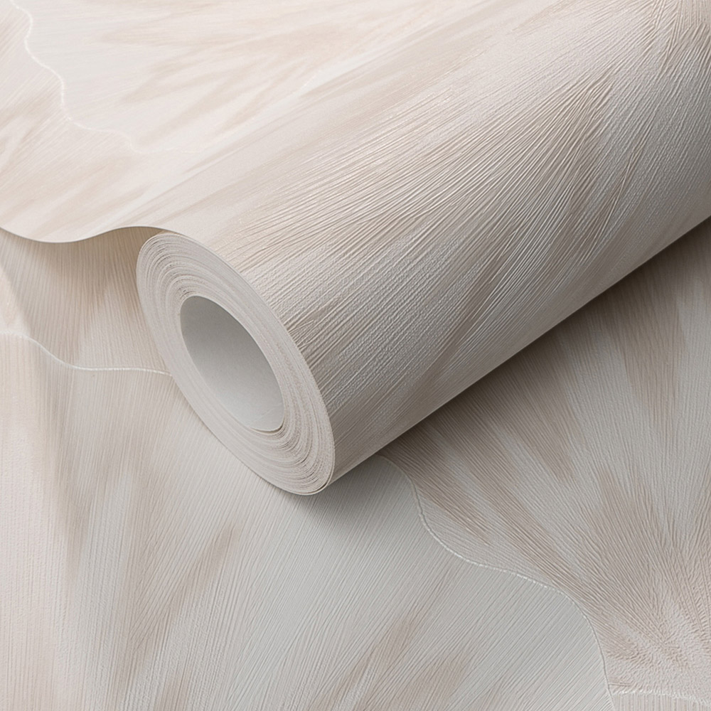 Erismann Bliss Luxurious Leaf Textured Cream Vinyl Wallpaper Image 2