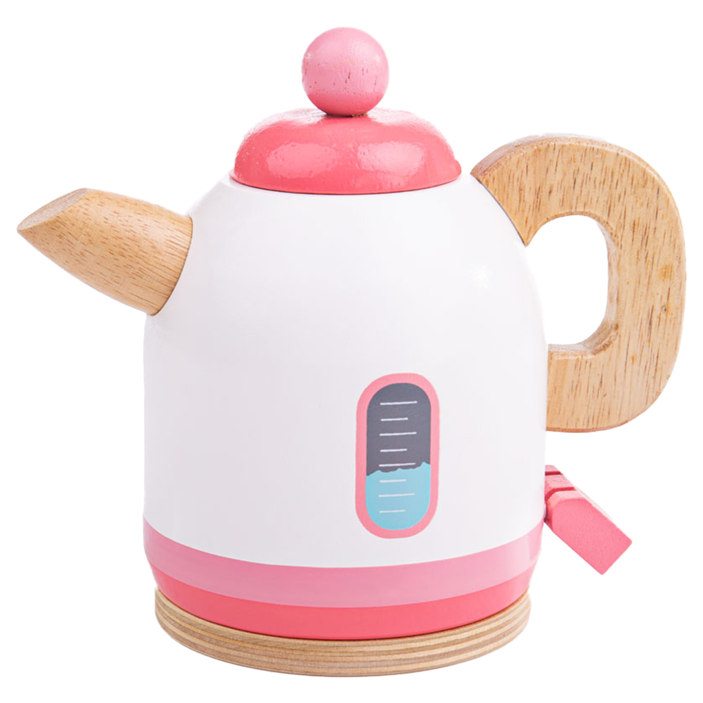 Bigjigs Toys Pink Wooden Toy Kettle Image 1