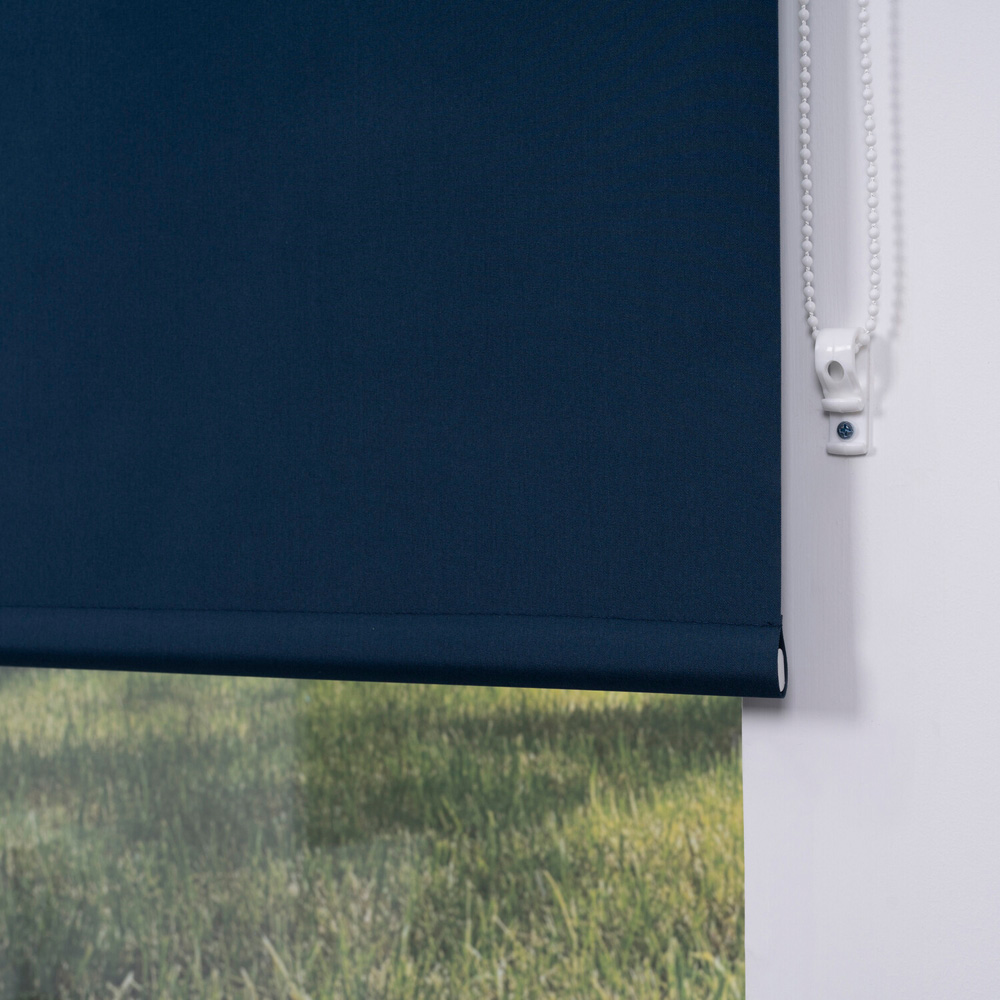 Plain Blackout BlindsEvening Blue120cm Image 6