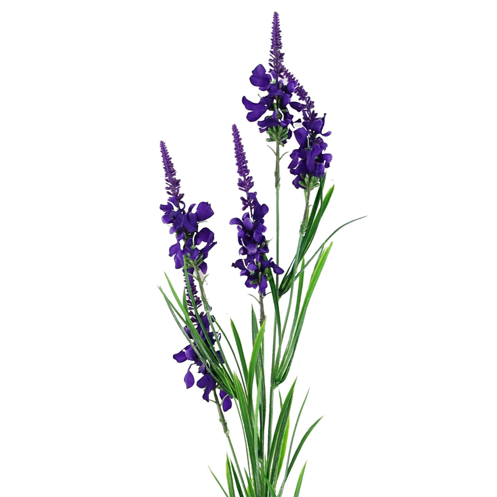 Leaf Purple Larkspur Artificial Stem 80cm 6 Pack Image 3