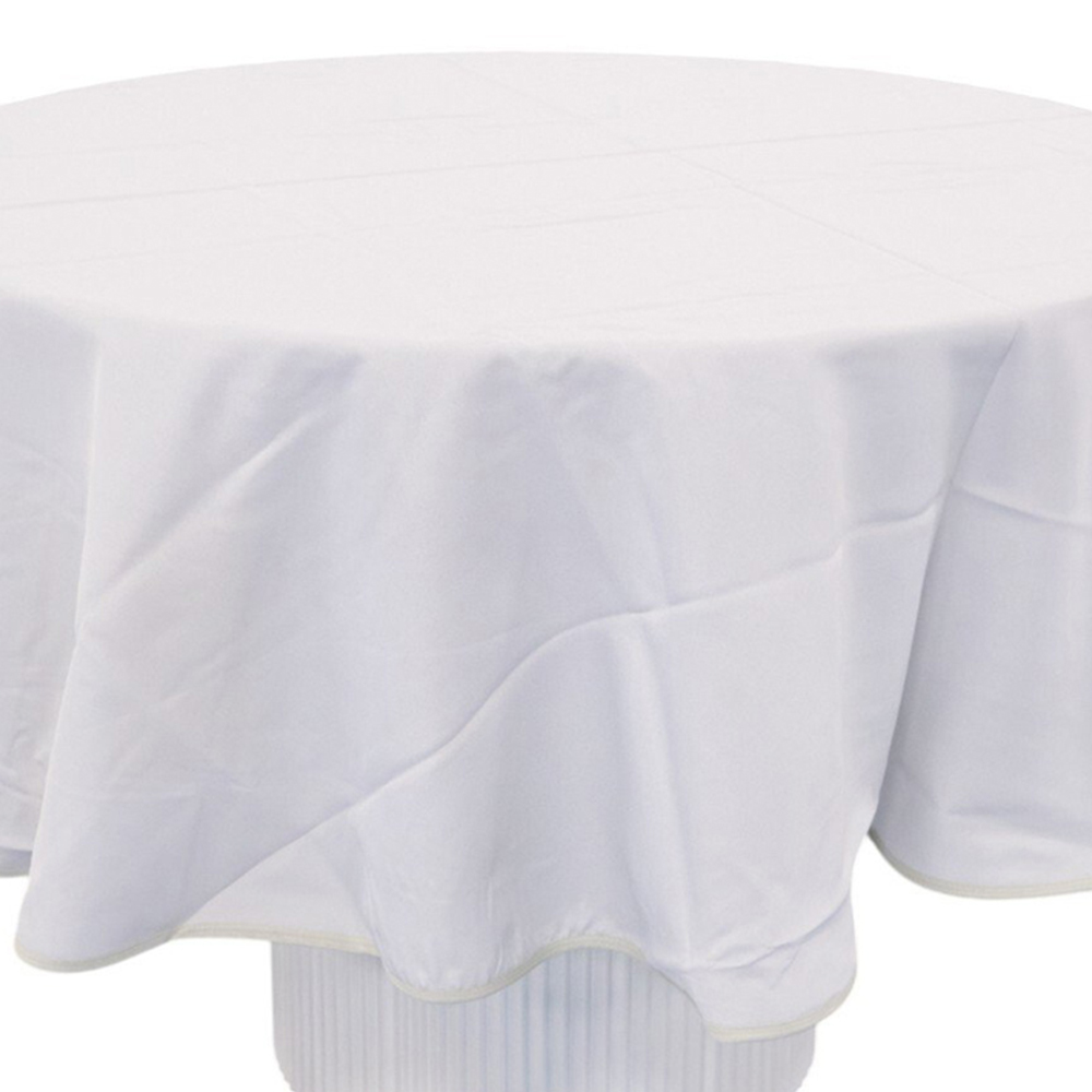 Grey Round Tablecloth Grey Image 4