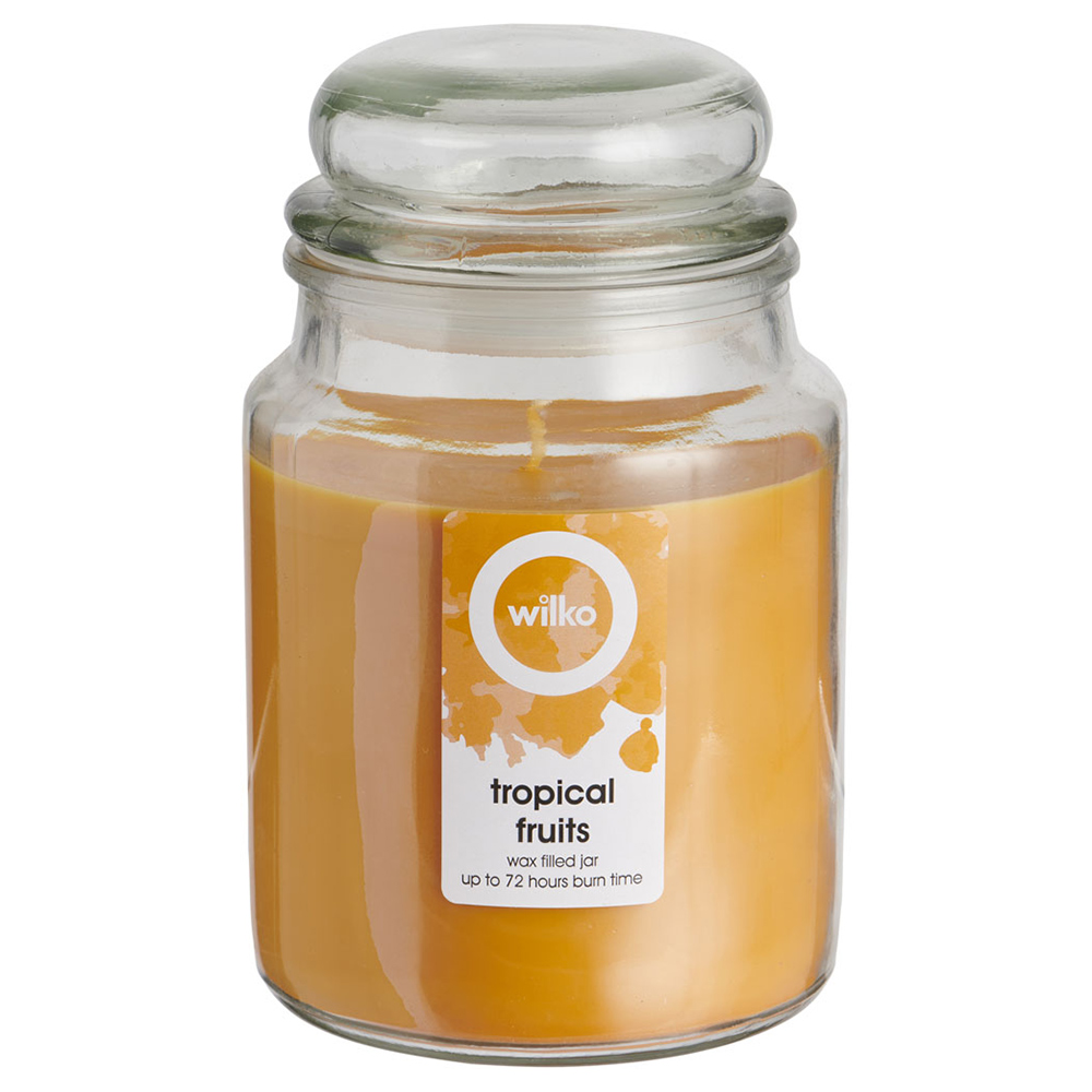 Wilko Tropical Fruits Scented Jar Candle Image 1